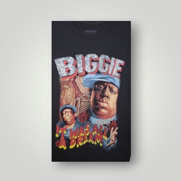 Notorious Big shirt Rap tee Hip Hop tee Black short sleeve Crew Neck Large - Picture 2 of 7